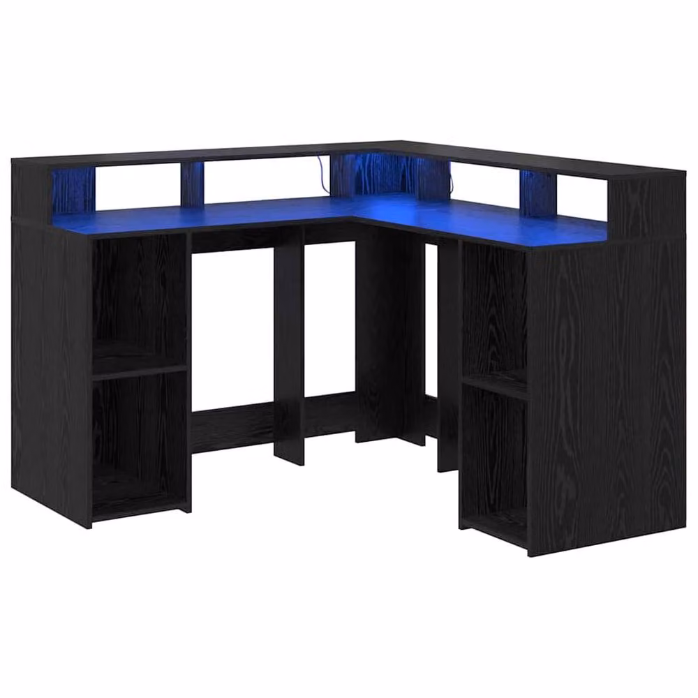 Berkfield Home Modern Corner Desk in Black Oak, W/D/H: 130 x 130 x 91 cm – 3