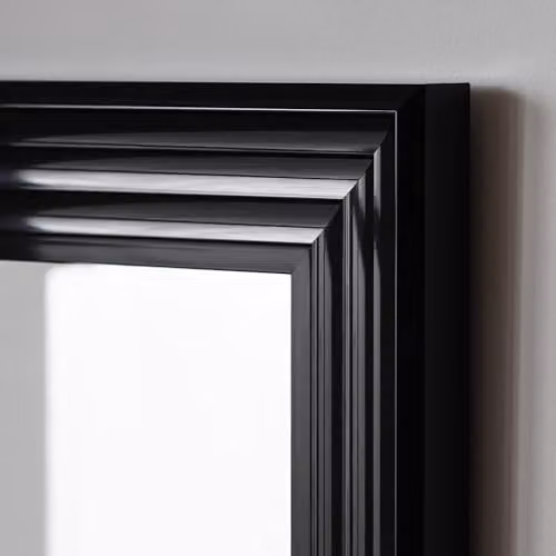 Julian Bowen Tokyo Modern Tall Rectangular Dressing Mirror in Gloss Black, H: 115 cm x W: 45 cm – 3