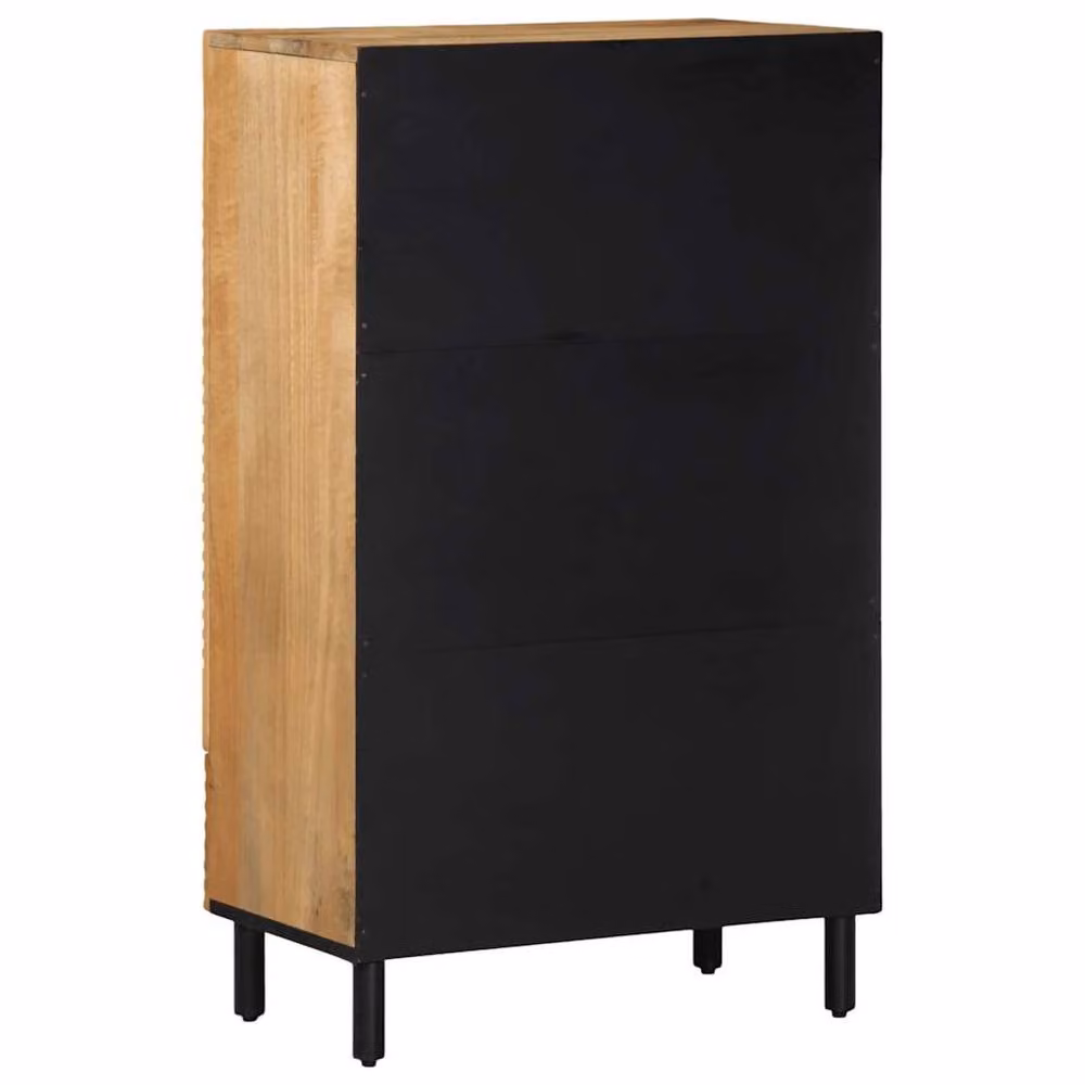 Berkfield Home Brown Mango and Acacia Wood Highboard, W/D/H: 60 x 33 x 100 cm – 4