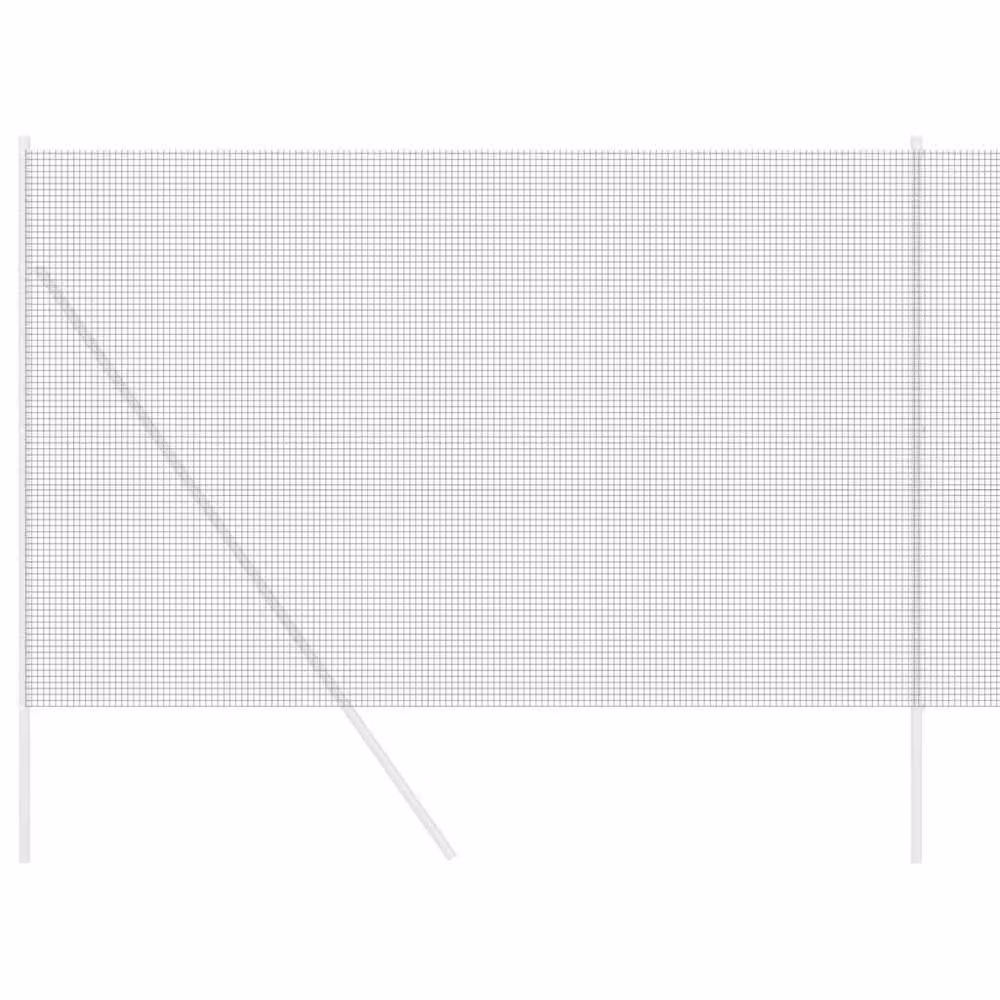 Berkfield Home Grey PVC Coated Steel Welded Wire Fence, Single-Bar Round, H: 150 cm x W: 10 m – 2