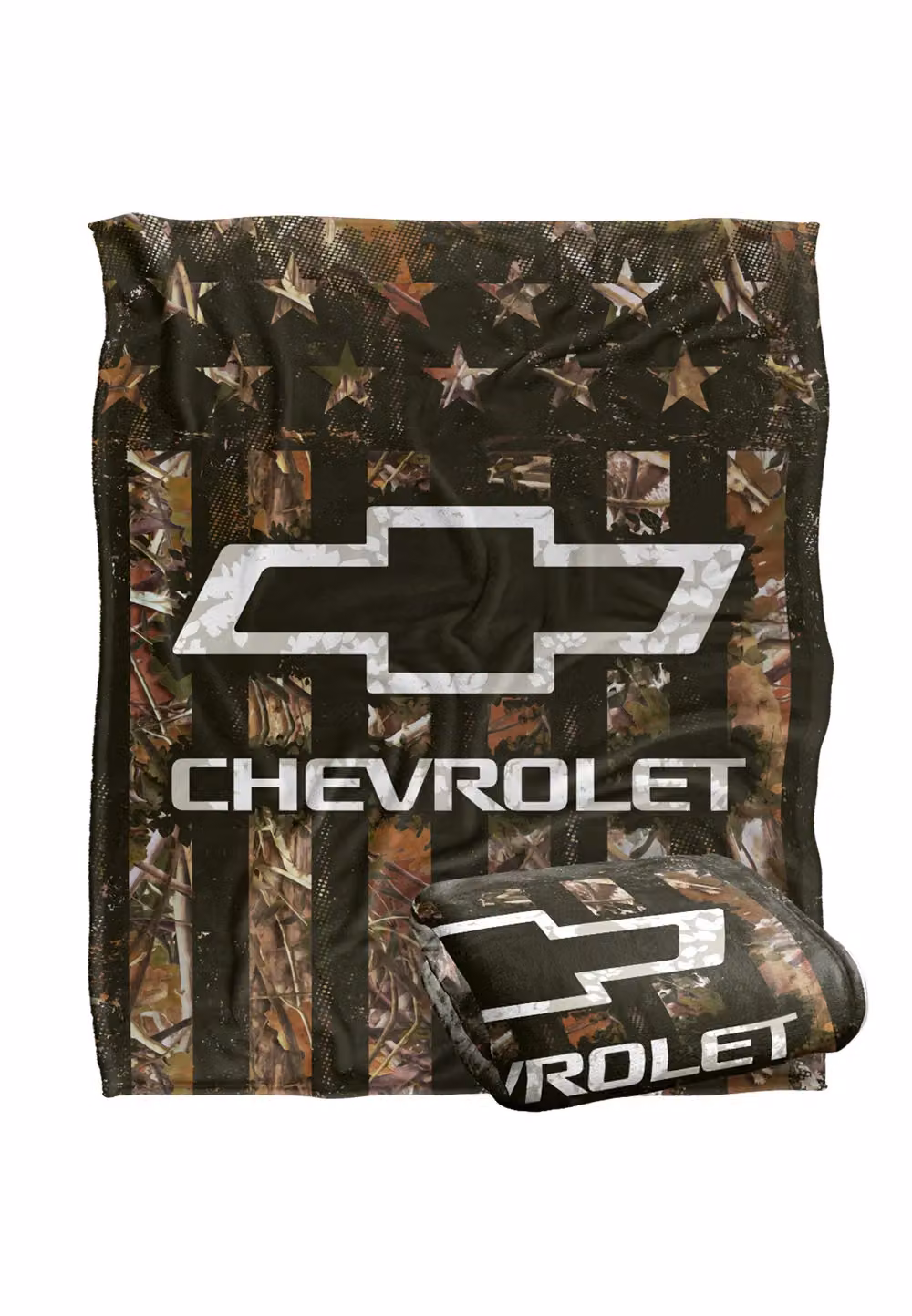 LOGOVISION Chevrolet Chevy Camo Logo Super Soft Microfibre Fleece Throw Blanket, White, W: 152 cm, D: 127 cm – 7