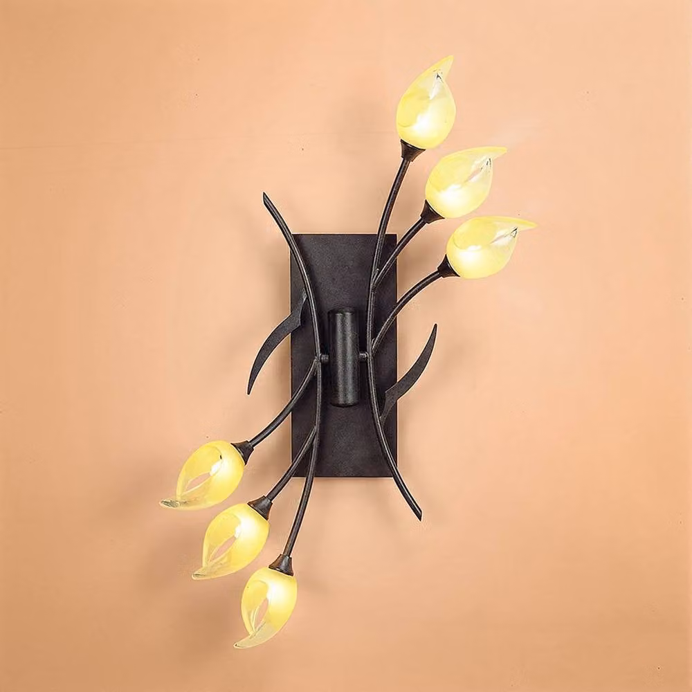 Netlighting Holland 6 Light G9 Ceiling and Wall Switched Modern Light Fitting in Brown and Black Oxide – 2