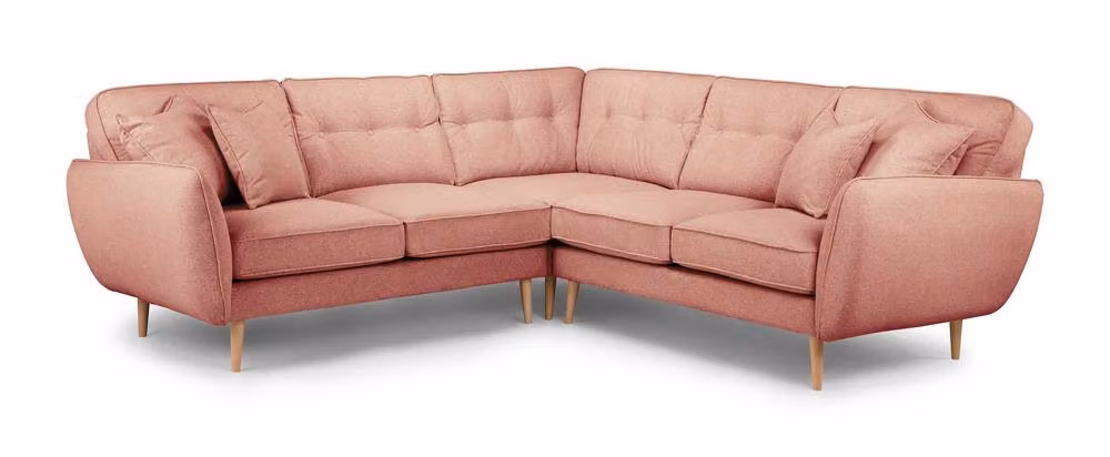 The Great Sofa Company Ailis 2 Corner 2 Faro Coral Upholstered L-Shape Fabric Sofa – 2
