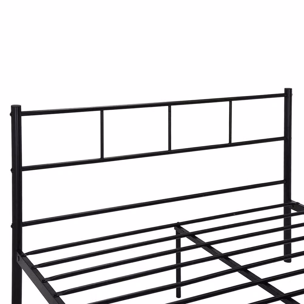ERGOVEXA Modern Metal Double Bed Frame in Black, W/D/H: 140 x 200 cm – 2