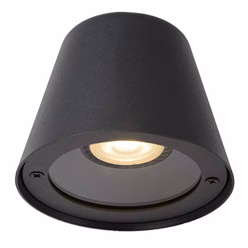 Lucide Dingo LED Dimmable Outdoor Wall Light in Black or Anthracite with GU10 Bulb Replacement and IP44 Rating – 3