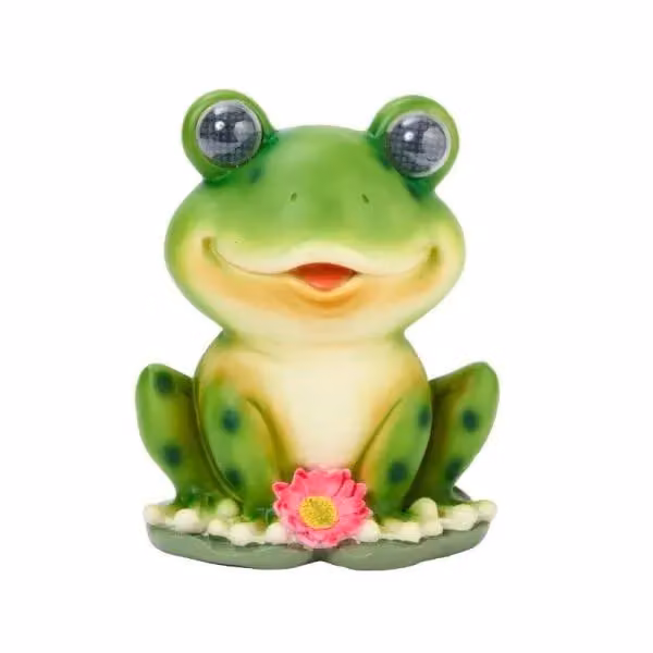 Marco Paul Solar Blinkin Frog Garden Ornament in Green – 2