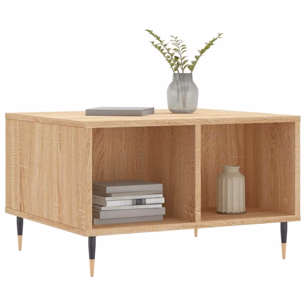 Berkfield Home Sonoma Oak Coffee Table in Brown, W: 60 cm, D: 50 cm, H: 36.5 cm – 3