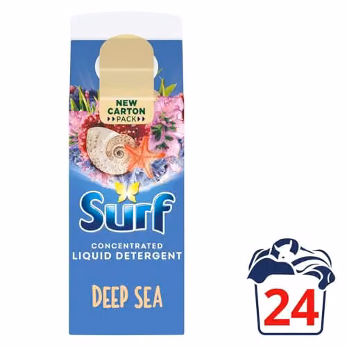 Surf Liquid Laundry Detergent Deep Sea, 648ml, Pack of 6 – 3