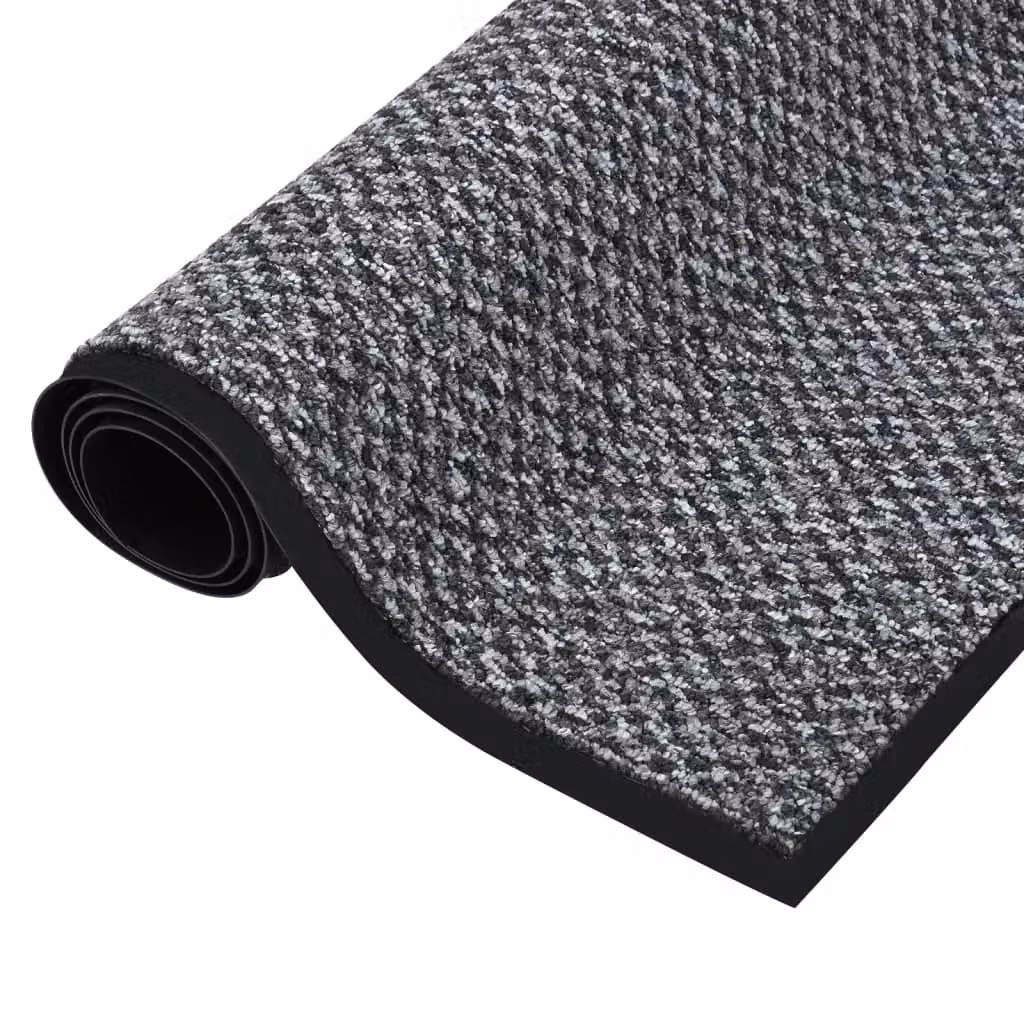 Berkfield Home Non-Slip Brushing Doormat, Grey and Black, W: 40 cm, D: 60 cm – 4