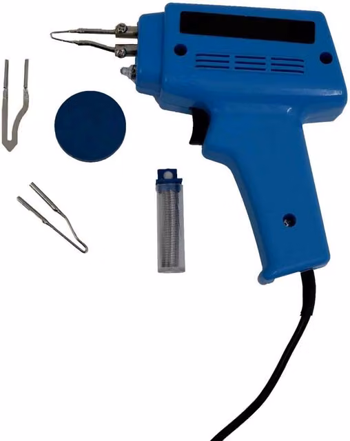 Oypla 100W Electric Soldering Gun Kit with 3 Tips and Solder Flux in Blue