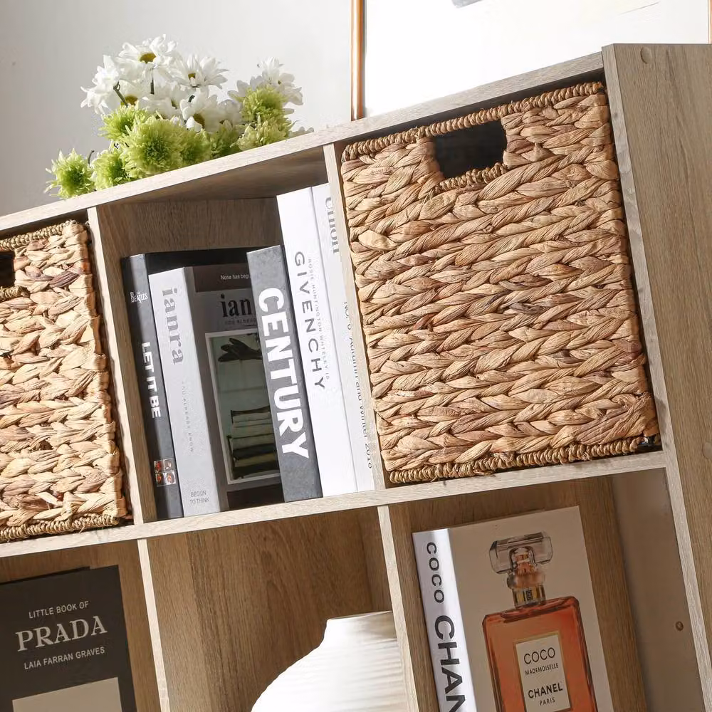 CALICOSY 9-Compartment Modern Storage Shelf in Brown – 5