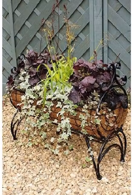 Poppyforge Regal 600 Steel Planter, Black, W: 60 cm, D: 30 cm, H: 76 cm – 1