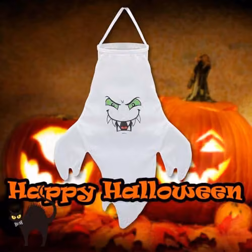 VFM e-Store White Hanging Ghost Decoration for Halloween Parties – 6