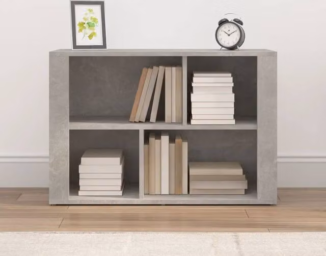 Berkfield Home Concrete Grey Industrial Sideboard in MDF, W/D/H: 80 x 30 x 54 cm – 1