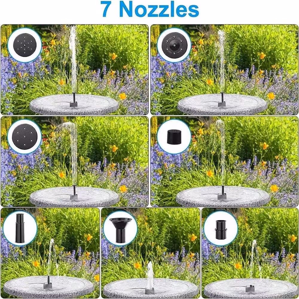 Kelvenix 2.5W Solar Power Water Pump Fountain in Black – 3