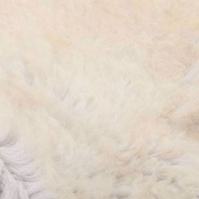 Berkfield Home Sheep Leather Cream in Beige and White, W/D/H: 100 x 70 cm – 1