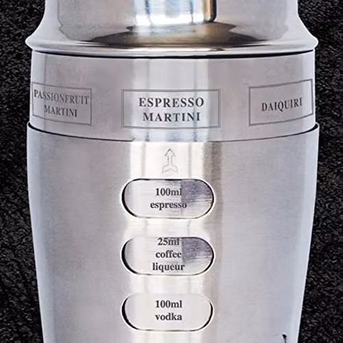 Bar Originale Recipe Stainless Steel Cocktail Shaker, 600ml, Silver – 3