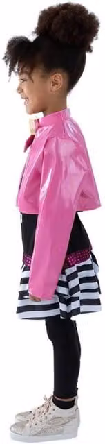 Smiffys Girls Rockstar Glam Costume Set in Black and Pink