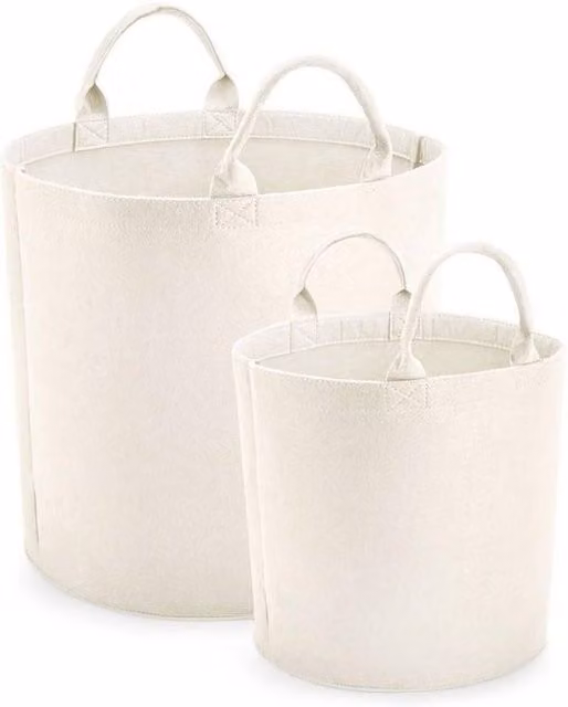 Bagbase Felt Trug in White, W/D/H: 40 x 40 x 40 cm
