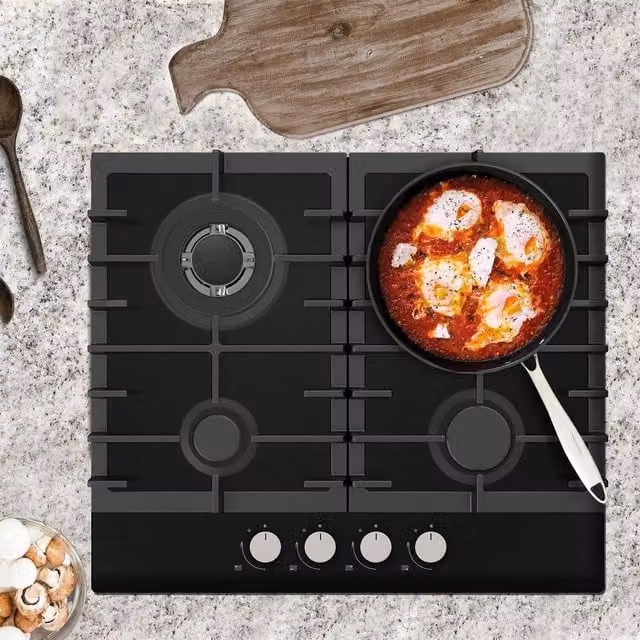 Statesman 4 Zone Gas Hob in Black
