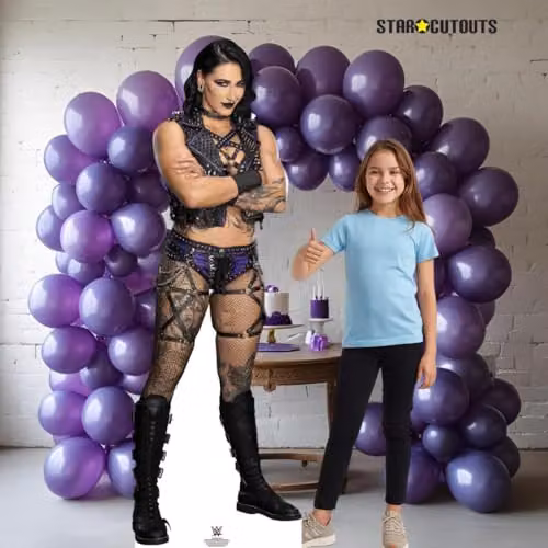 Star Cutouts WWE Rhea Ripley Mami Lifesize Cardboard Cutout, Multicolour Wrestling Fan Display and Party Decoration – 2