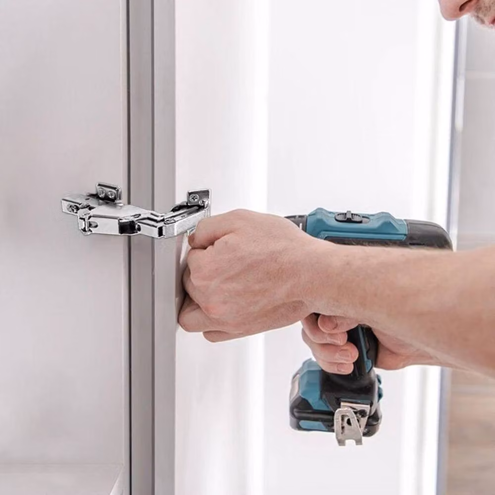 NESTLUNE 4-Piece Set of Silver Soft Close Full Overlay Cabinet Hinges with 24 Screws – 3