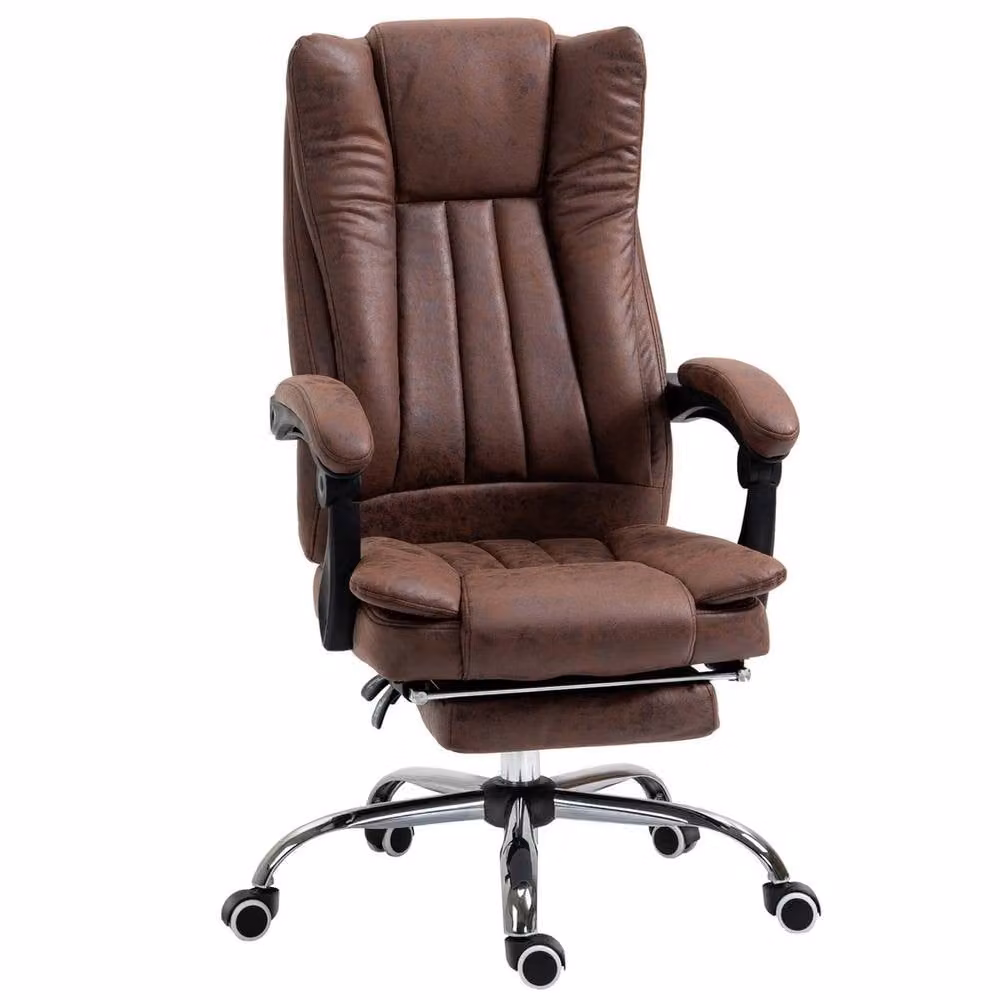 FORGEVIO Brown Modern Task Office Chair with Armrests and Height Adjustment – 5