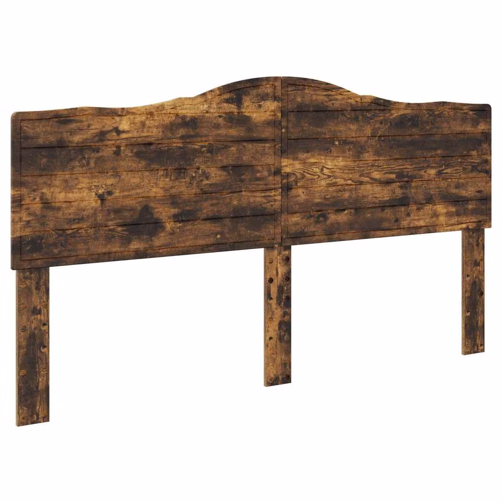 Berkfield Home Modern Bed Frame in Smoked Oak and Brown Solid Pine Wood, 200 x 200 cm – 3