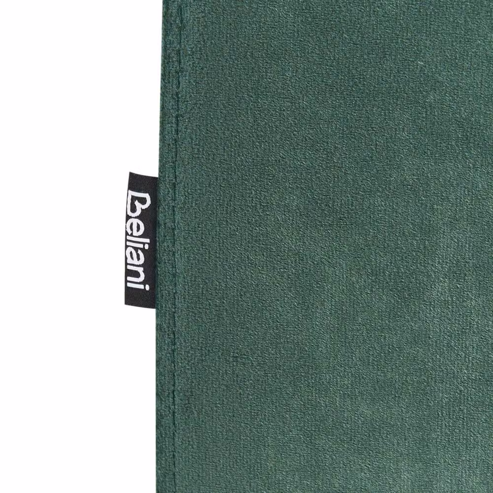 Wyld and Coco Green Velvet Rectangular Ottoman with Silver Metal Legs – 6
