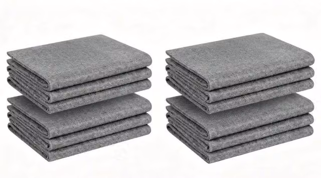FLAVORA 12-Piece Microfibre Cleaning Cloths and Kitchen Dusters in Grey, 40 x 40 cm – 1