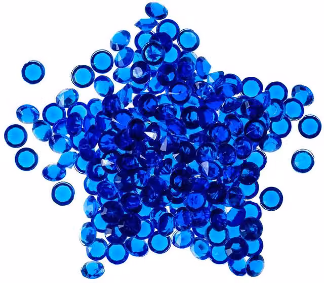 Neel Blue Acrylic Rhinestone Table Confetti, 6000pcs Round Blue Table Scatters