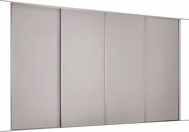 Spacepro Classic Sliding Wardrobe Door Kit in Matt Dove Grey, Height: 237 cm, Width: 90 cm