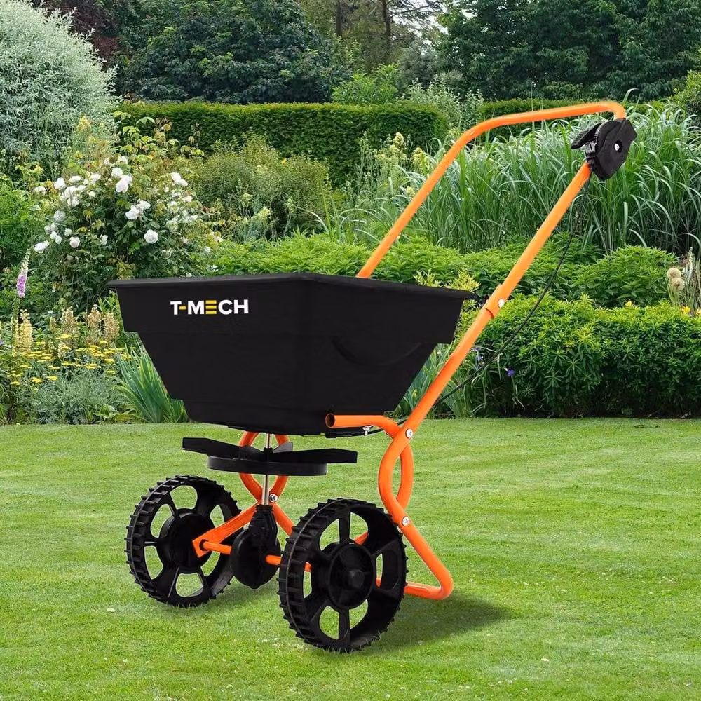 T Mech Manual Rotary Broadcast Spreader in Black – 3