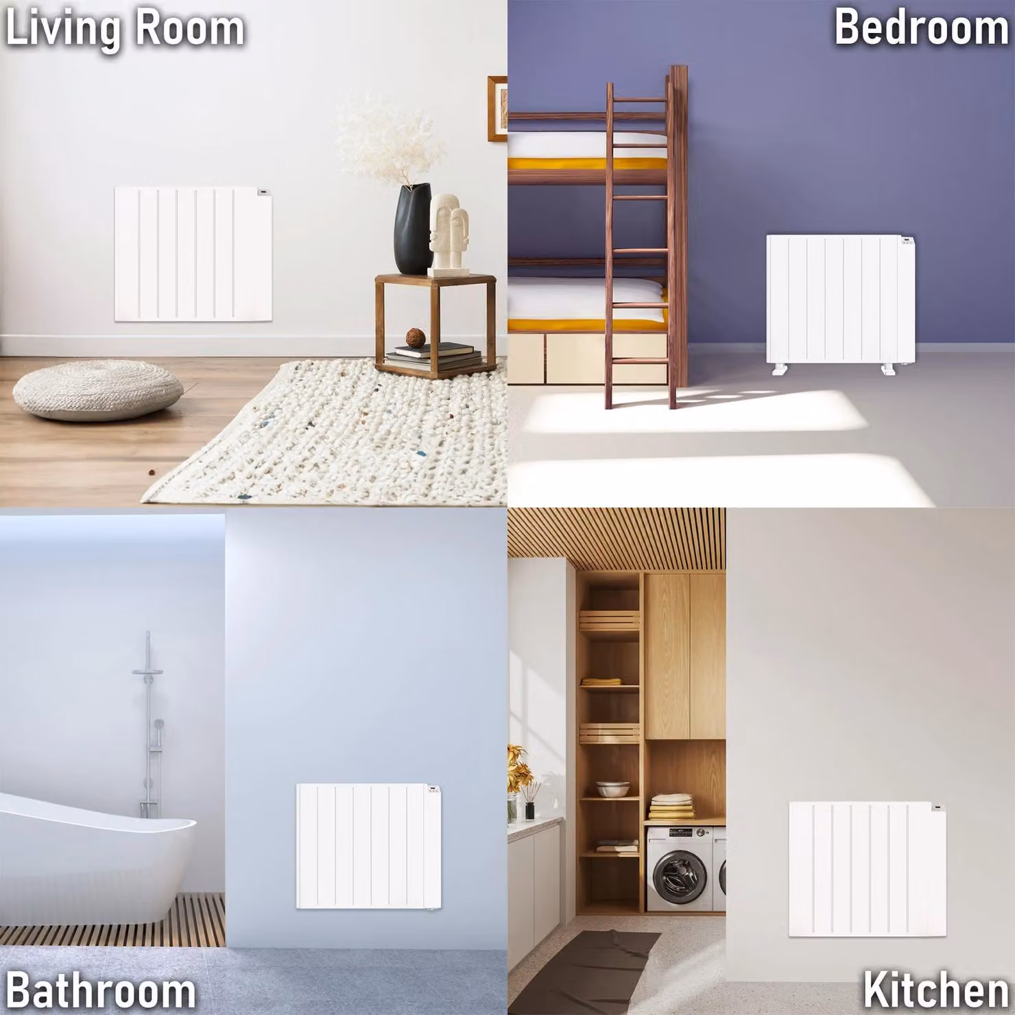 MYLEK 1.5kW Wifi Smart App Electric Convector Panel Heater with 24/7 Timer, White – 2