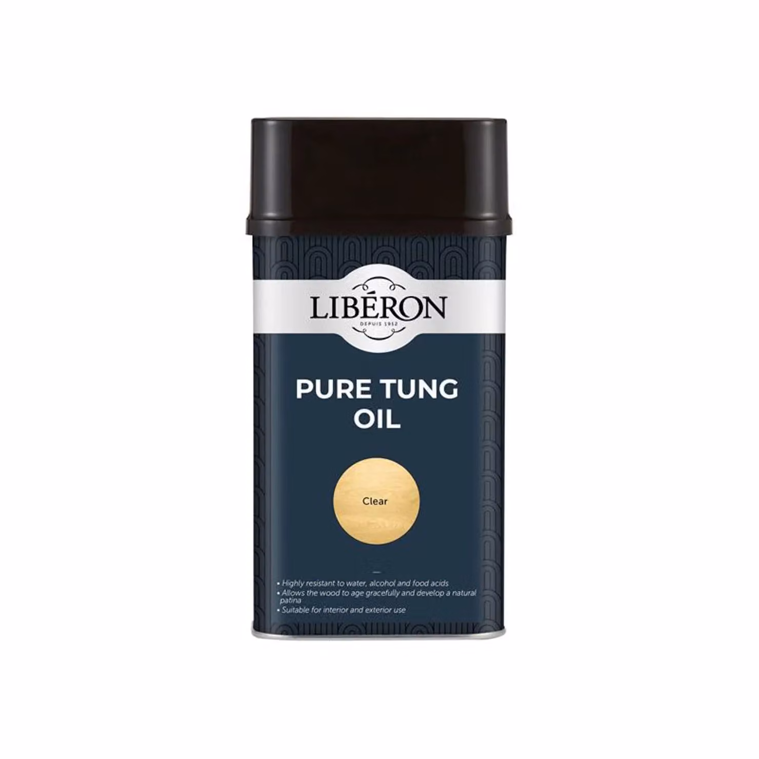 Liberon Pure Tung Oil, Natural Matt Transparent Wood Oil, 1 l – 4