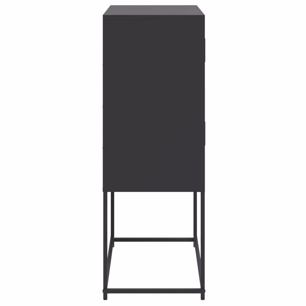 Berkfield Home Industrial Matt Black Steel Sideboard W/D/H: 68.5 x 38.5 x 107 cm – 4