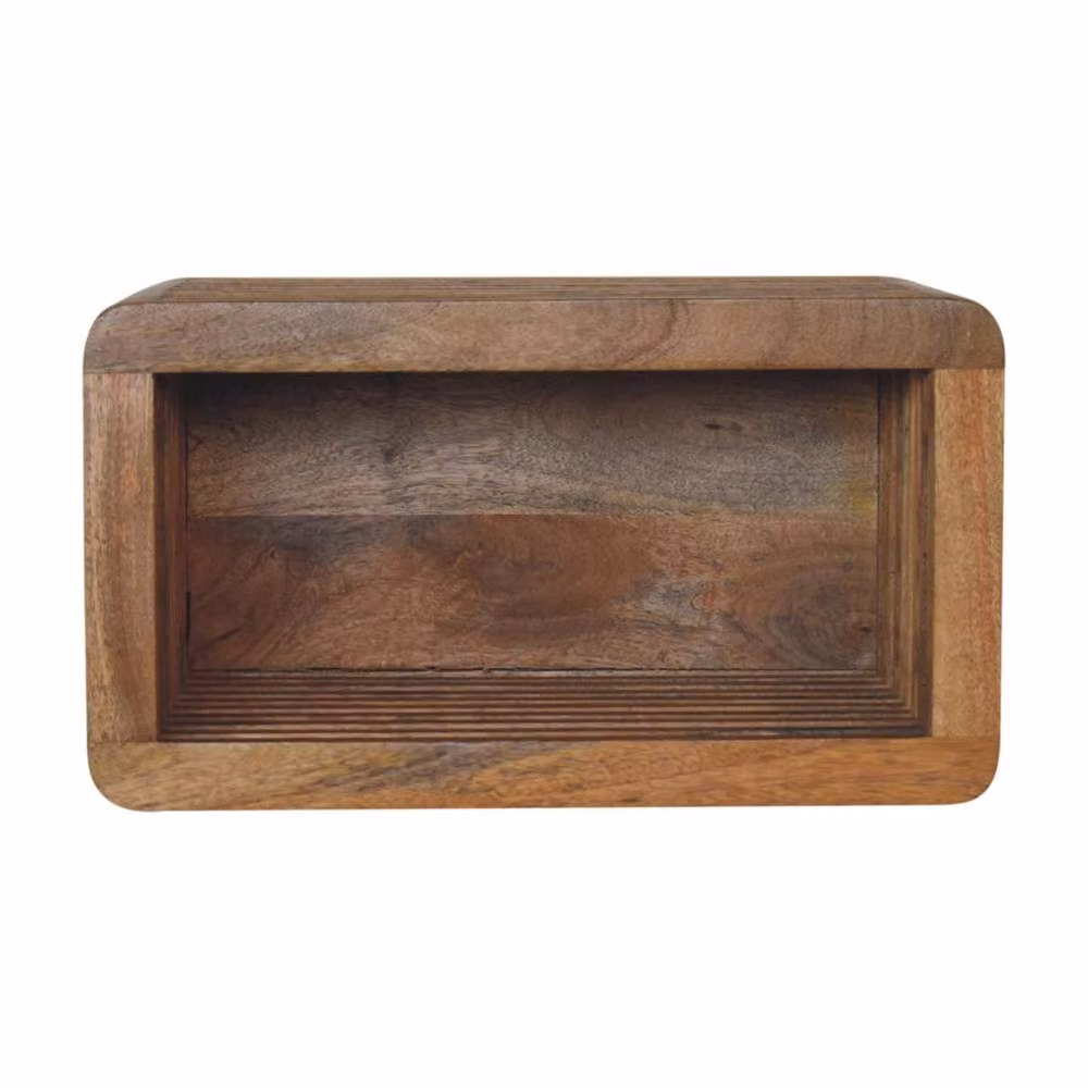 Wyld Haus Mantua Mango Wood Wall Mounted Bedside Table in Brown, W/D/H: 45 x 25 x 35 cm – 2
