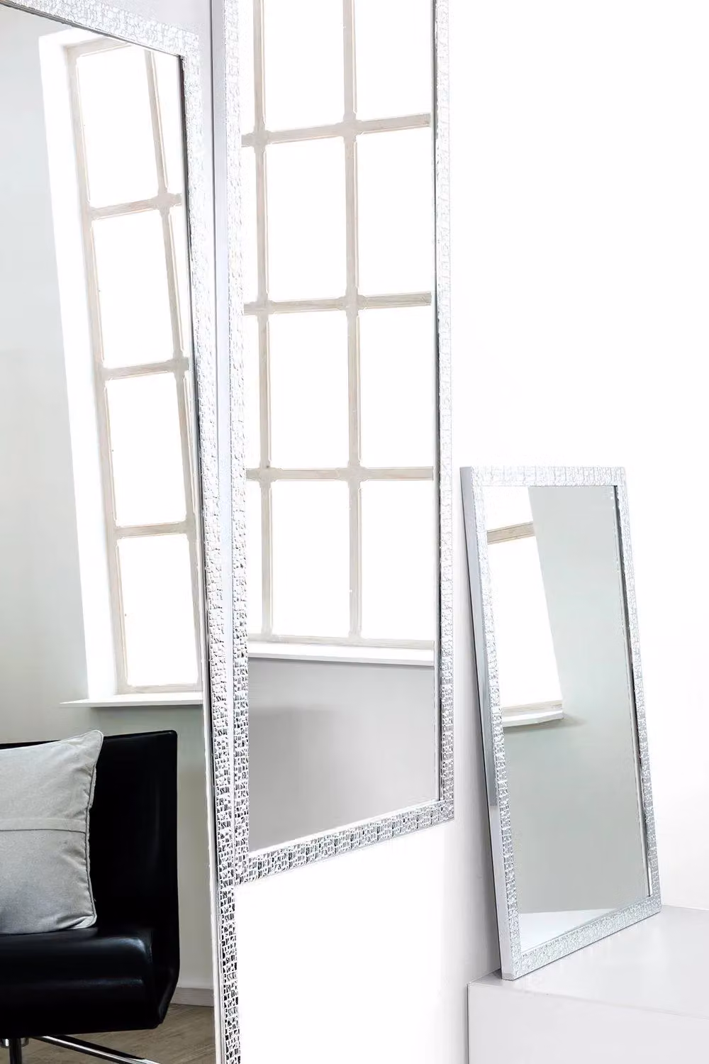Nielsen Design Florentina Rectangular Wall Mirror in Silver, W: 50 cm, H: 150 cm – 2