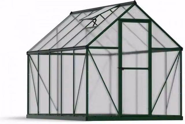 Palram Mythos Polycarbonate Greenhouse, Green, L306 x W185 x H208 cm – 1