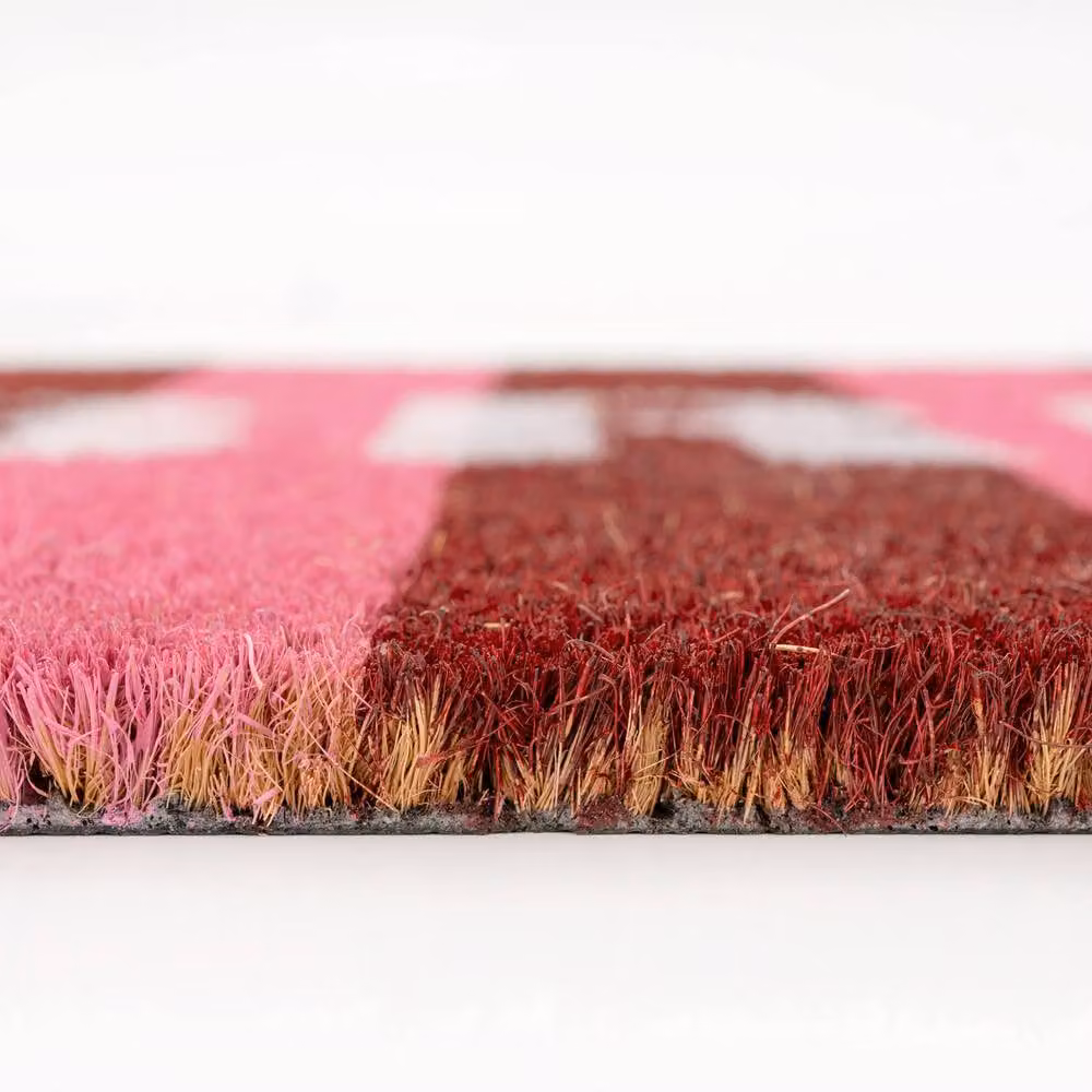 Kukoon Christmas Coir Front Door Mat in Pink, W 45 cm x L 70 cm – 3