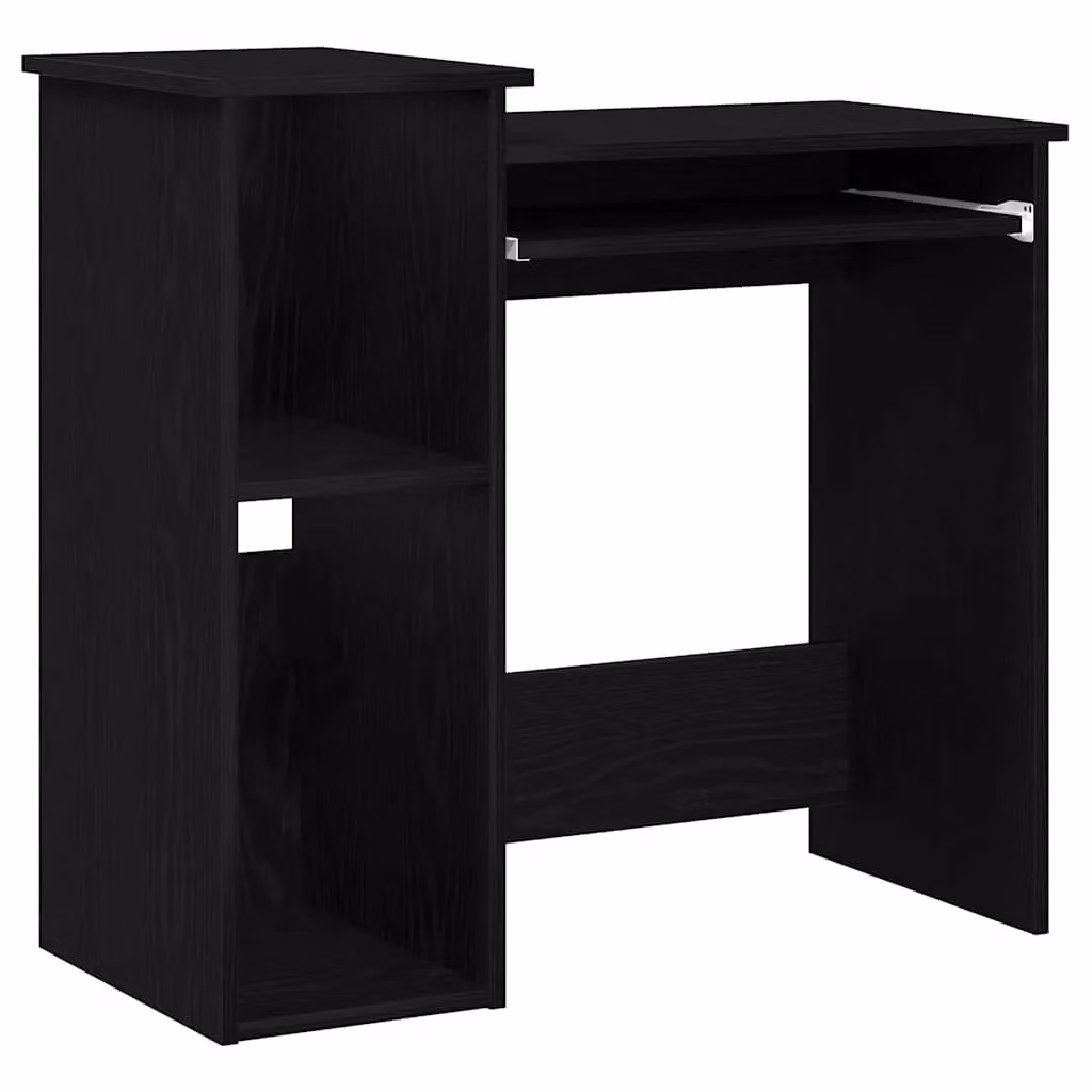 Berkfield Home Black Computer Desk with Shelves, W/D/H: 84 x 40 x 78 cm – 2