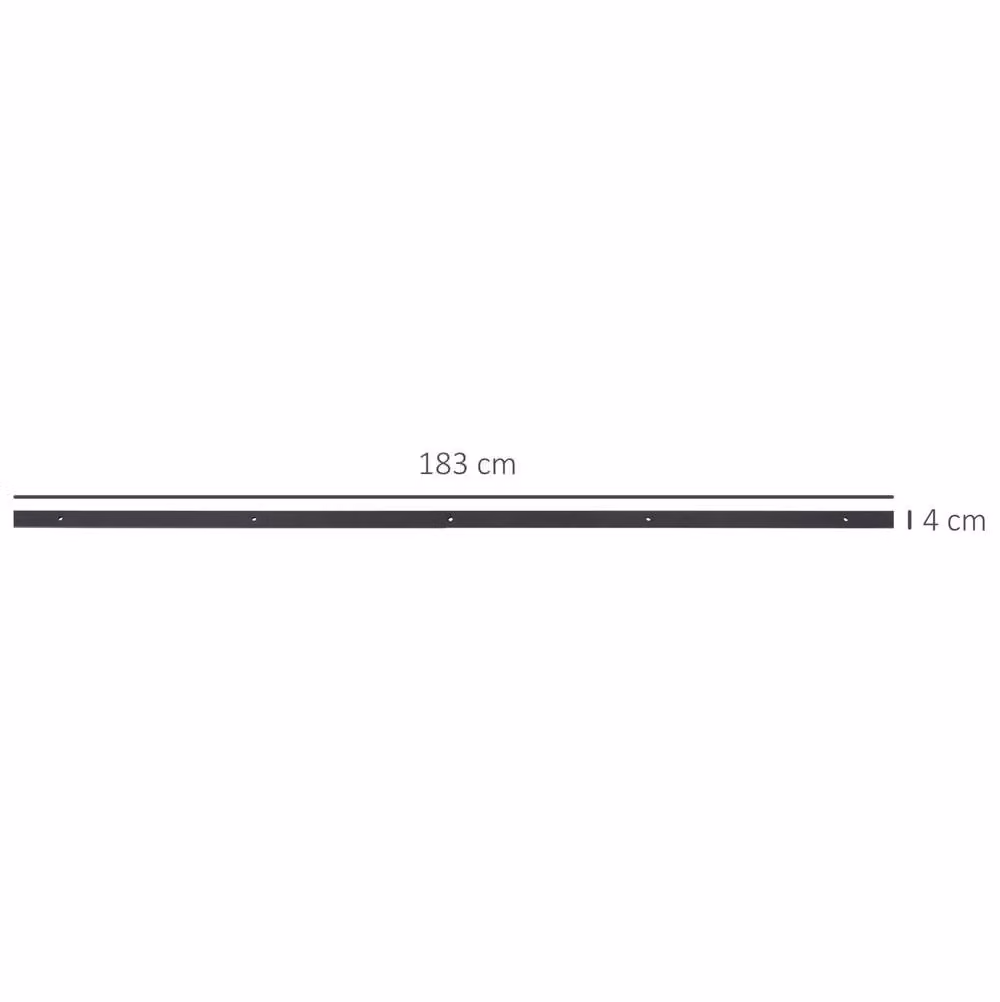 STILVORA Sliding Door Track Kit for Single Wooden Door, Black Steel, 183 cm – 2