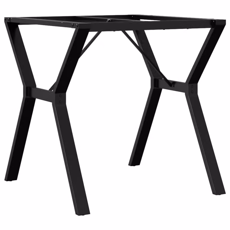 Berkfield Home Y-Frame Dining Table Legs in Black Steel, W/D/H: 70 x 70 x 73 cm
