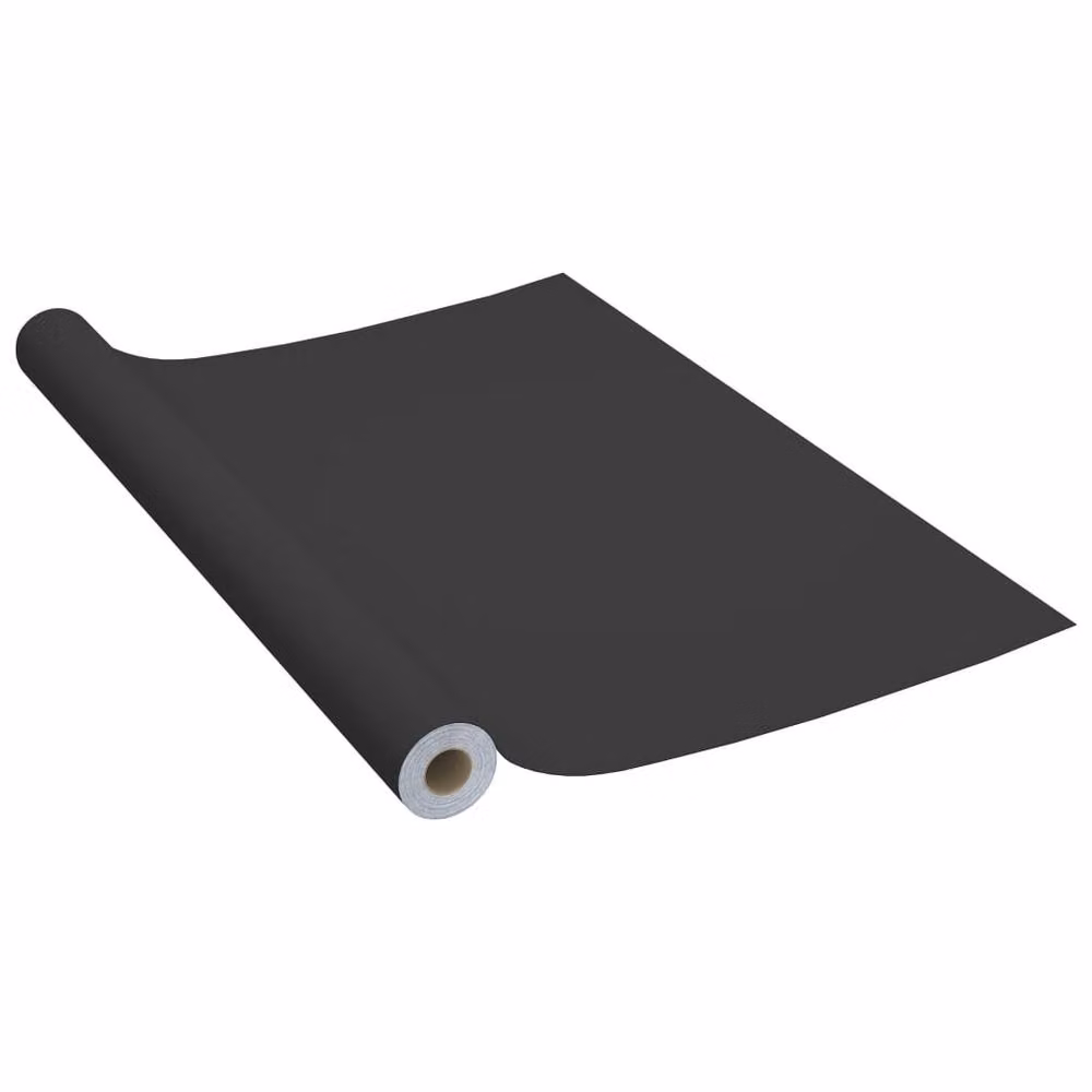 Berkfield Home Self-adhesive Black PVC Furniture Film, W: 90 cm, L: 500 cm – 2