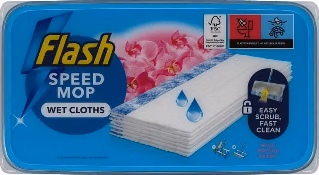 Flash SpeedMop Refill Pads, 10 Pack, White