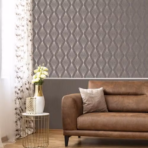 Graham & Brown Grey Geometric Abstract Wallpaper – 2