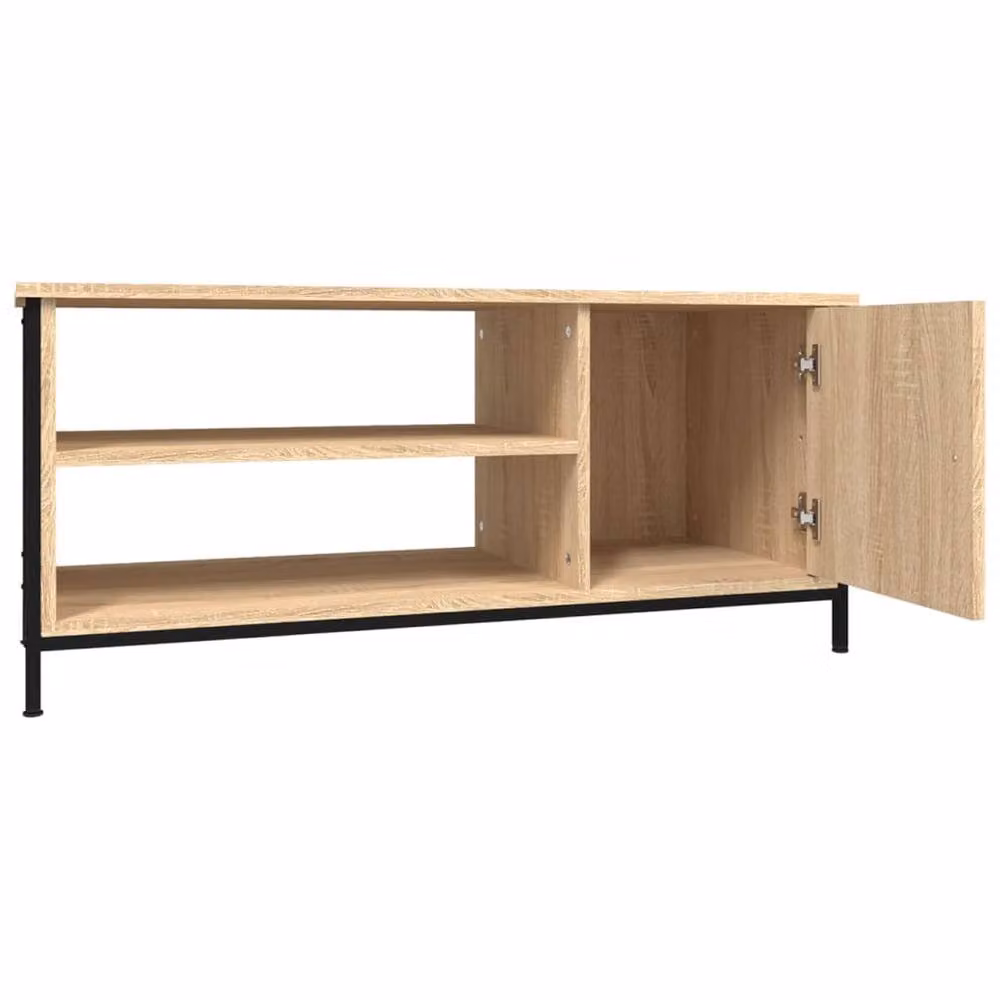 Berkfield Home TV Cabinet in Sonoma Oak Brown, W/D/H: 100 x 40 x 45 cm – 4