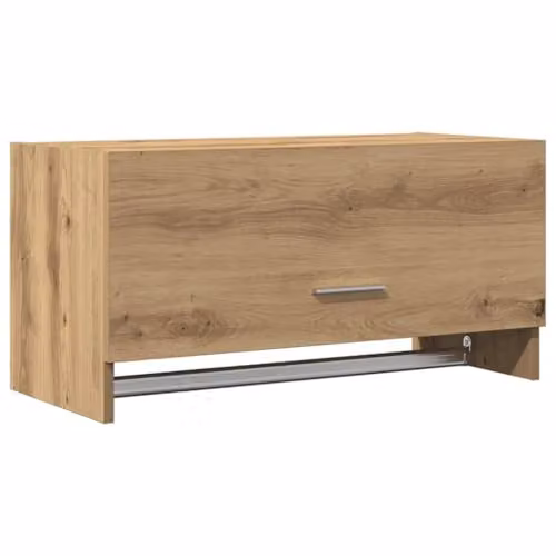 vidaXL Modern Wall-Mounted Wardrobe in Artisan Oak Brown, W/D/H: 70 x 32.5 x 35 cm – 1