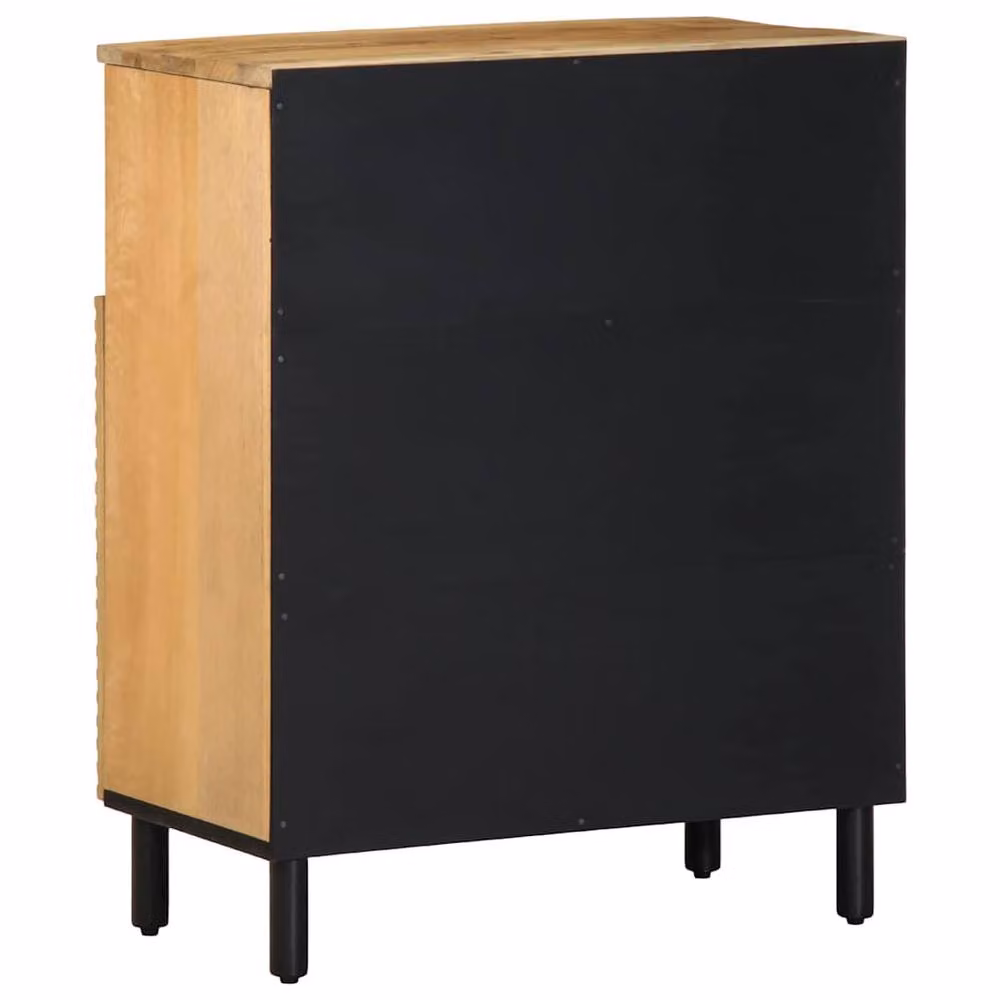 Berkfield Home Brown Mango Wood Modern Sideboard W: 60 cm, D: 33 cm, H: 75 cm – 4