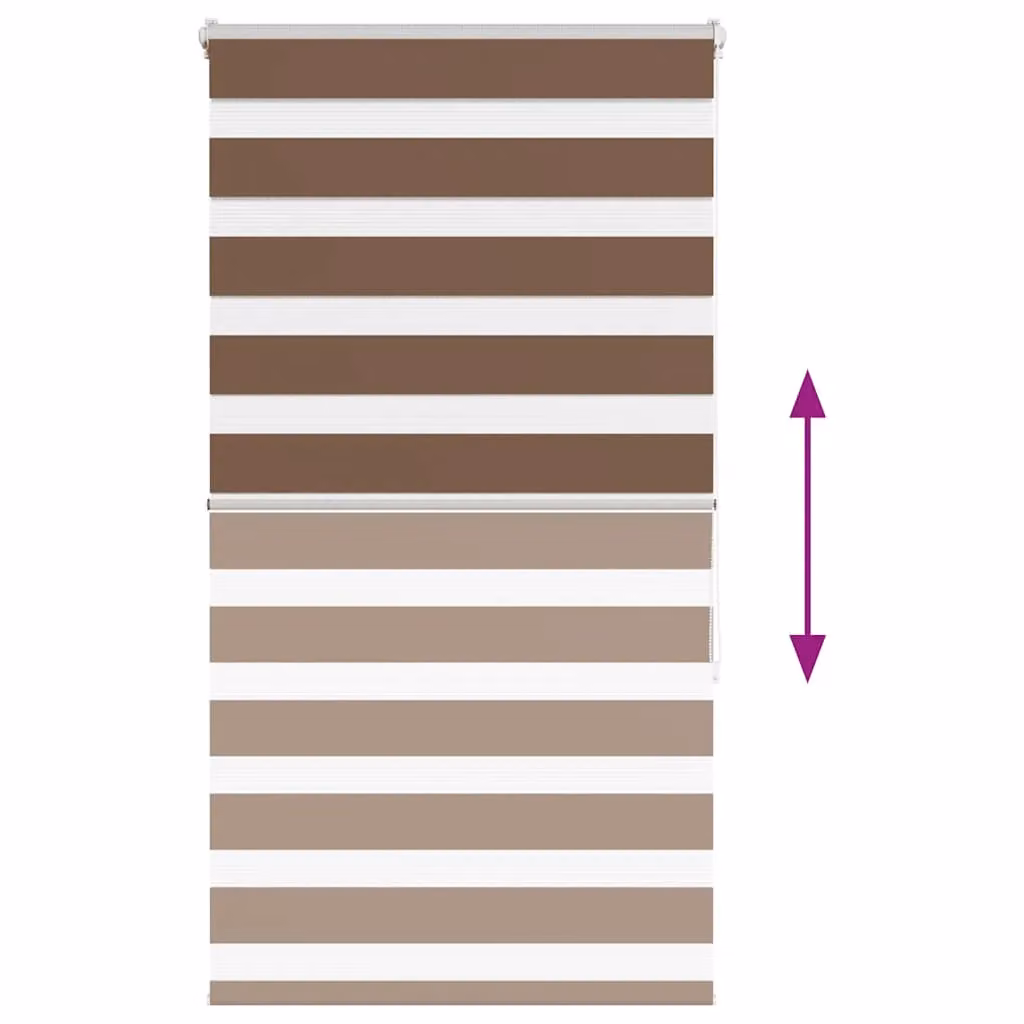Berkfield Home Brown Zebra Blind with Animal Pattern, W: 80 cm, H: 150 cm – 3